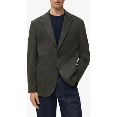 Mango Slim Fit Blazer In Gray