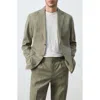 Mango Slim Fit Blazer In Neutral