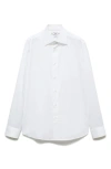 Mango Slim Fit Button-up Shirt In White