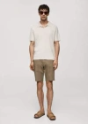 Mango Bermuda Slim-fit Chino Coton In Brown