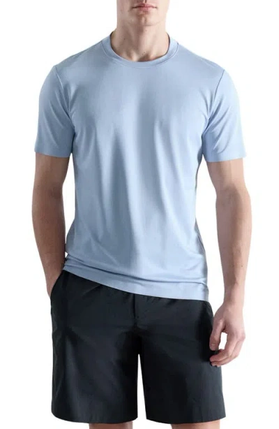 Mango Slim Fit Coolmax® Solid T-shirt In Blue