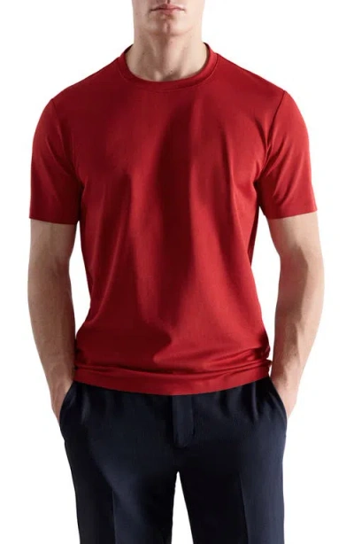 Mango Slim Fit Coolmax® Solid T-shirt In Red