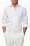Mango Slim Fit Cotton Button-up Shirt In White