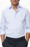 Mango Slim Fit Cotton Button-up Shirt In White
