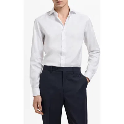 MANGO MANGO SLIM FIT COTTON BUTTON-UP SHIRT