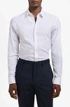 Mango Slim Fit Cotton Button-up Shirt In White