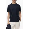 Mango Slim Fit Cotton T-shirt In Black