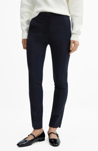 MANGO MANGO SLIM FIT CROP PANTS