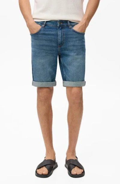 MANGO MANGO SLIM FIT DENIM BERMUDA SHORTS