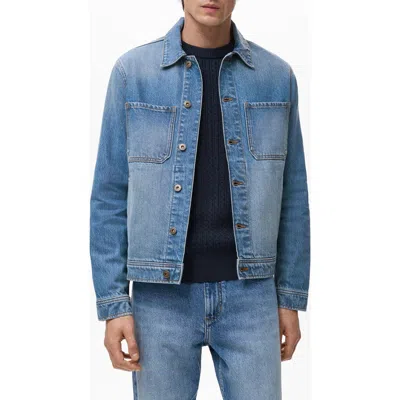 MANGO MANGO SLIM FIT DENIM WORKWEAR JACKET