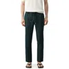 Mango Slim Fit Drawstring Linen Blend Pants In Green