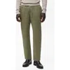 Mango Slim Fit Drawstring Pants In Green