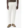 Mango Slim Fit Drawstring Pants In White
