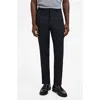 Mango Slim Fit Flat Front Pants In Blue