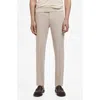 Mango Slim Fit Flat Front Pants In Neutral