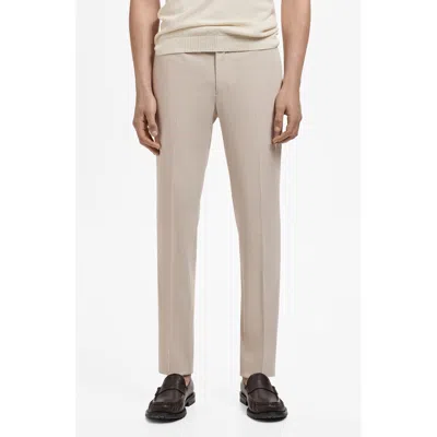 MANGO MANGO SLIM FIT FLAT FRONT PANTS