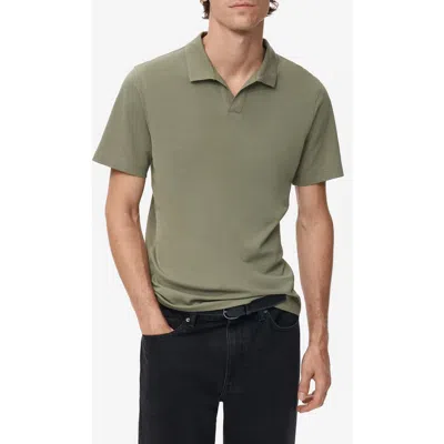 Mango Slim Fit Johnny Collar Piqué Polo In Green