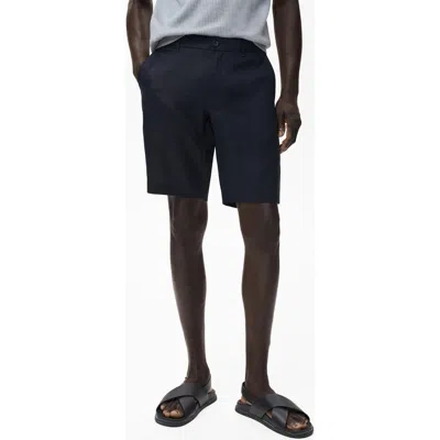 MANGO MANGO SLIM FIT LINEN BERMUDA SHORTS
