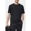 Mango Thermoregulating Performance Slim Fit Stretch T-shirt In Black