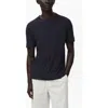 Mango Slim Fit Linen Blend T-shirt In Blue