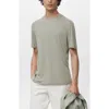 Mango Slim Fit Linen Blend T-shirt In Green