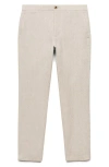 Mango Slim Fit Linen Pants In Neutral