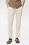 Mango Bob Long Straight Leg Jeans In Off White