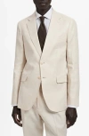 Mango Slim Fit Linen Sport Coat In Neutral