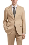 Mango Slim Fit Linen Sport Coat In Beige