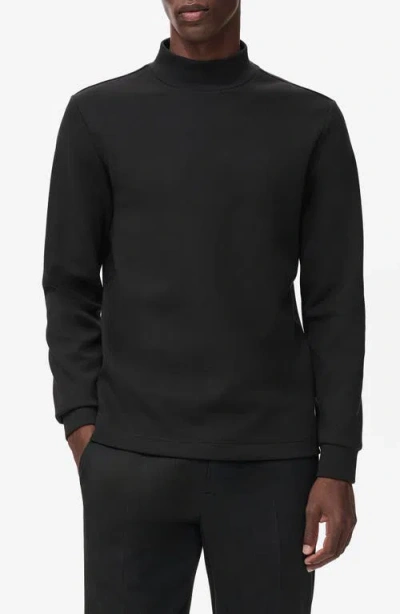 Mango Slim Fit Long Sleeve Mock Neck Thermolite® T-shirt In Black