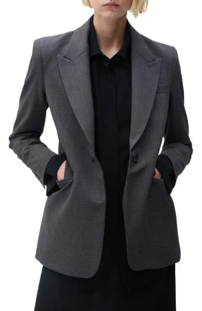Mango Slim Fit Micro Houndstooth Sport Coat In Gray