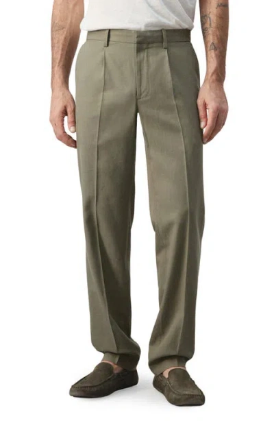 Mango Slim Fit Pants In Green