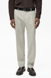 Mango Slim Fit Pants In Ice Gray