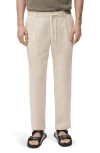 Mango Slim Fit Pants With Drawstring Waist In White