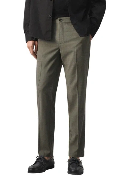 Mango Slim Fit Pleat Front Pants In Gray