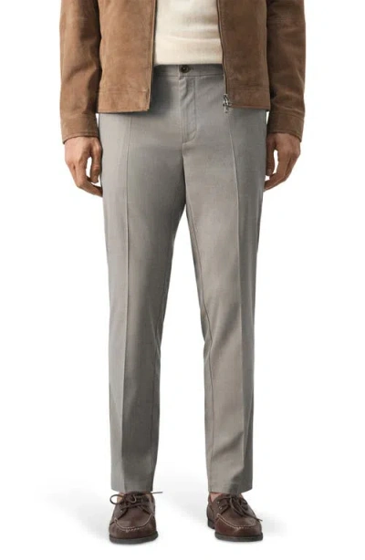 Mango Slim Fit Pleat Front Pants In Gray