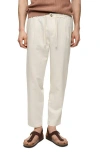 Mango Men's Slim-fit Drawstring Pants In White