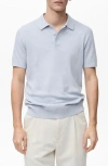 Mango Slim Fit Polo In Blue