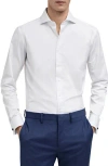 Mango Slim Fit Poplin Button-up Shirt In Neutral