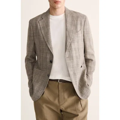 Mango Slim Fit Prince Of Wales Check Sport Coat In Gray