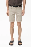 Mango Slim Fit Stretch Cotton Bermuda Chino Shorts In Neutral