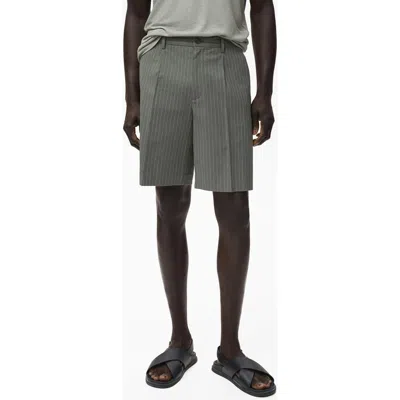 Mango Slim Fit Stretch Cotton Chino Shorts In Gray