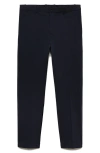 Mango Slim Fit Stretch Pants In Dark Navy