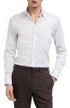 Mango Slim Fit Stretch Poplin Button-up Shirt In White