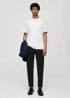 Mango Pantalon Slim Fit Stretch In Noir