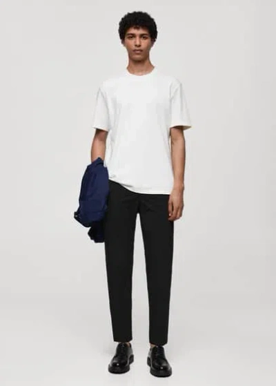 Mango Pantalon Slim Fit Stretch In Noir