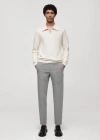 Mango Pantalon Slim Fit Stretch In Gris