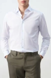 Mango Slim Fit Stripe Cotton Button-up Shirt In White