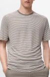 Mango Men's Striped Slim-fit Linen T-shirt In Brown