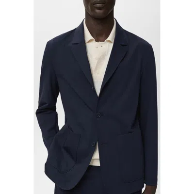 Mango Slim Fit Suit Jacket In Blue